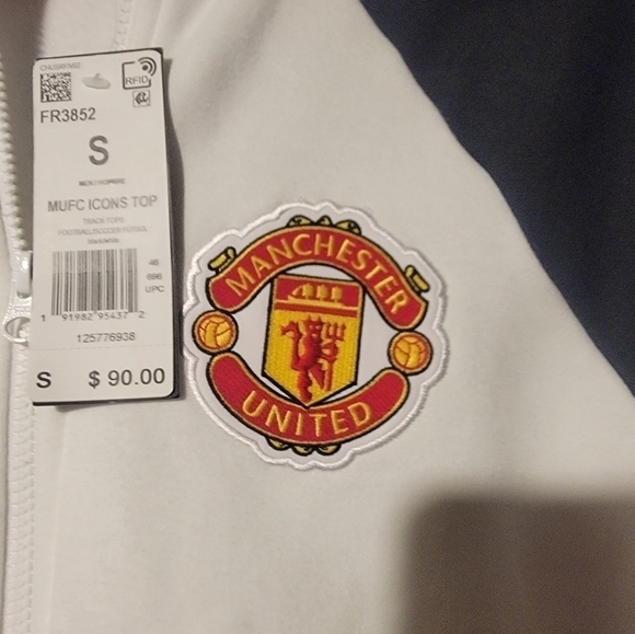 adidas 2020-21 MANCHESTER UNITED ICONS TOP (FR3852) Size Small - Picture 3 of 8